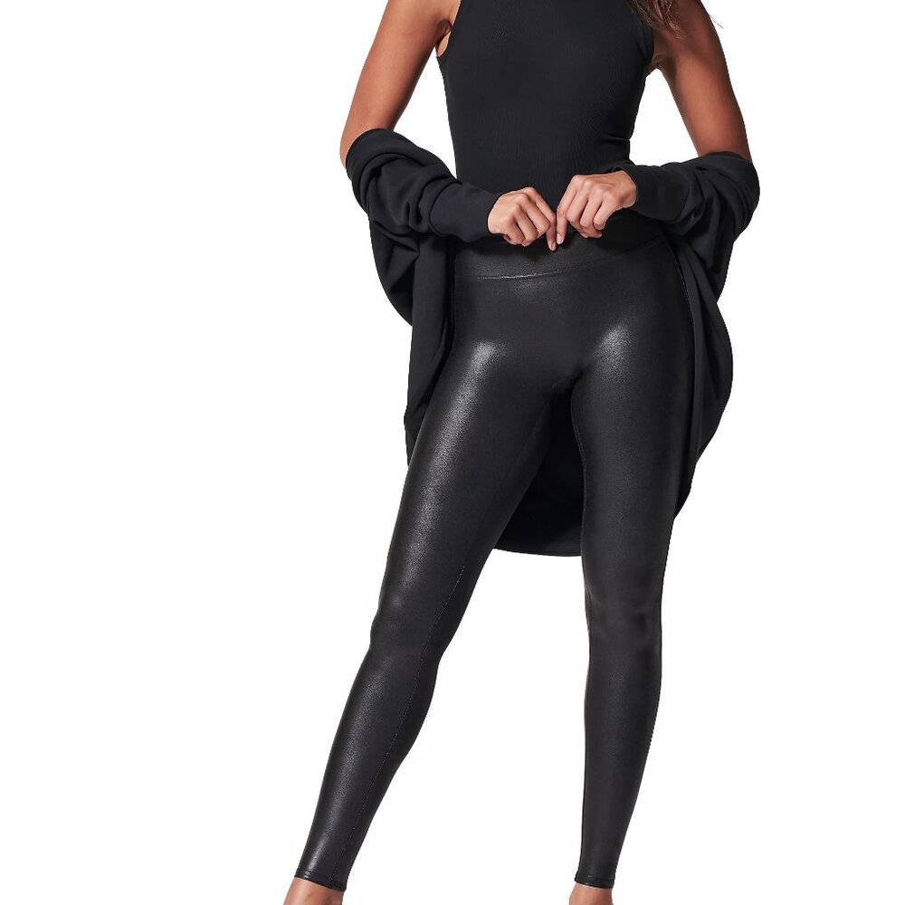Spanx Faux Leather Leggings, Size XS Petite